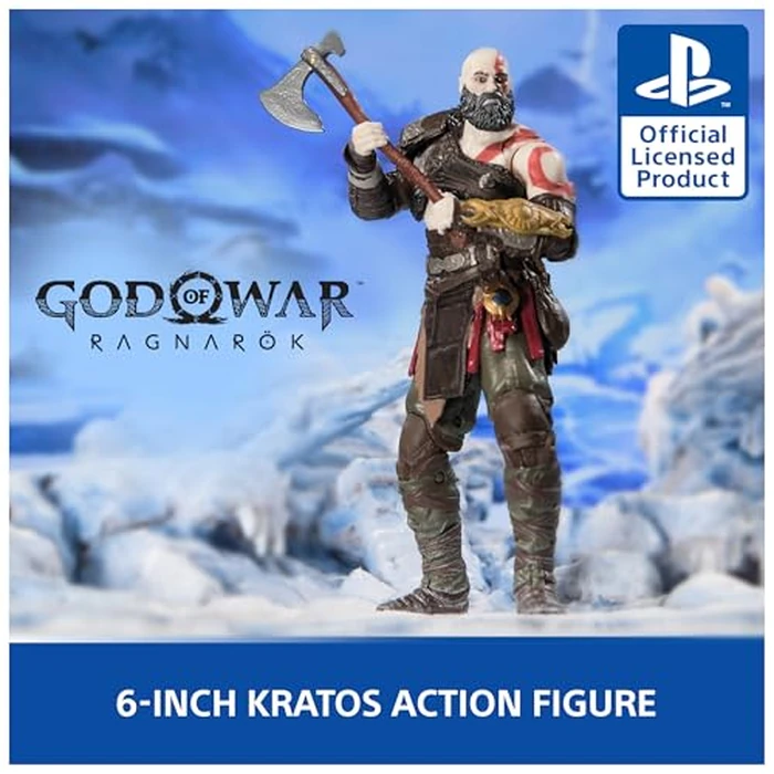 PlayStation God of War Ragnarök, 6” Kratos Action Figure with 5 Accessories, The Shapes Collection, for PS5 Fans & Collectors Ages 17+ by PlayStation - Image 2
