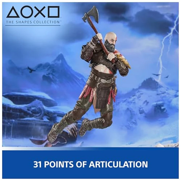 PlayStation God of War Ragnarök, 6” Kratos Action Figure with 5 Accessories, The Shapes Collection, for PS5 Fans & Collectors Ages 17+ by PlayStation - Image 3