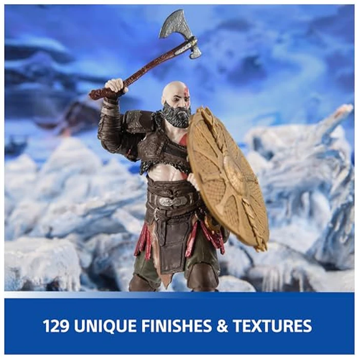 PlayStation God of War Ragnarök, 6” Kratos Action Figure with 5 Accessories, The Shapes Collection, for PS5 Fans & Collectors Ages 17+ by PlayStation - Image 5