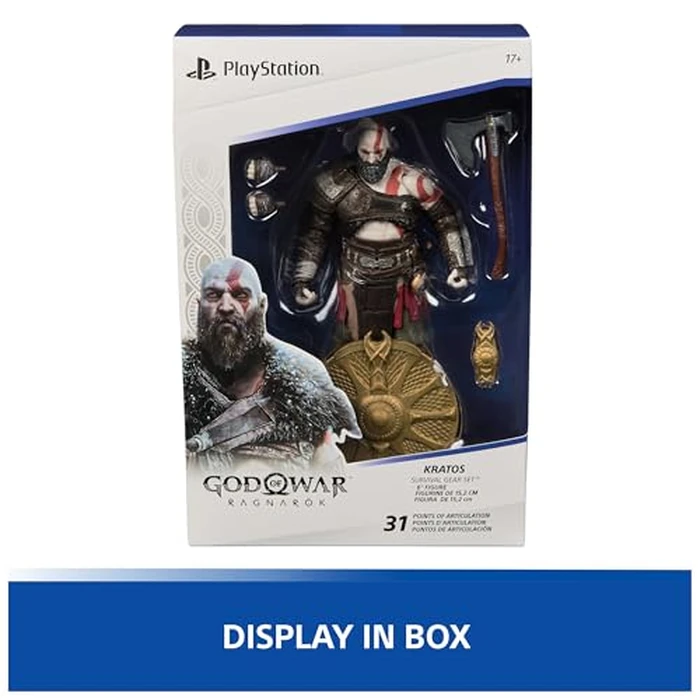 PlayStation God of War Ragnarök, 6” Kratos Action Figure with 5 Accessories, The Shapes Collection, for PS5 Fans & Collectors Ages 17+ by PlayStation - Image 8