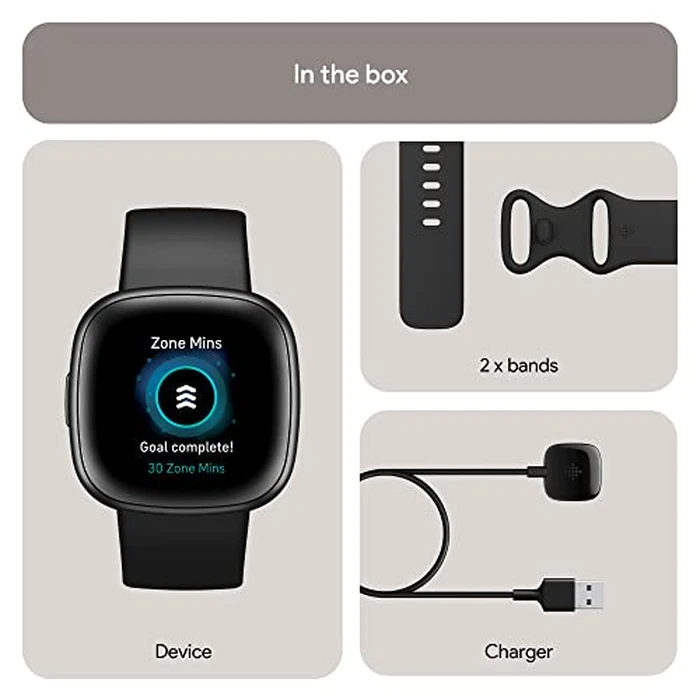 Google Fitbit Versa 4 Fitness Smart Watch for Men and Women with Daily Readiness, Gps, 24/7 Heart Rate, 40+ Exercise Modes, Sleep Tracking and More, Black/graphite, One Size (S and L Bands Included by Fitbit - Image 8