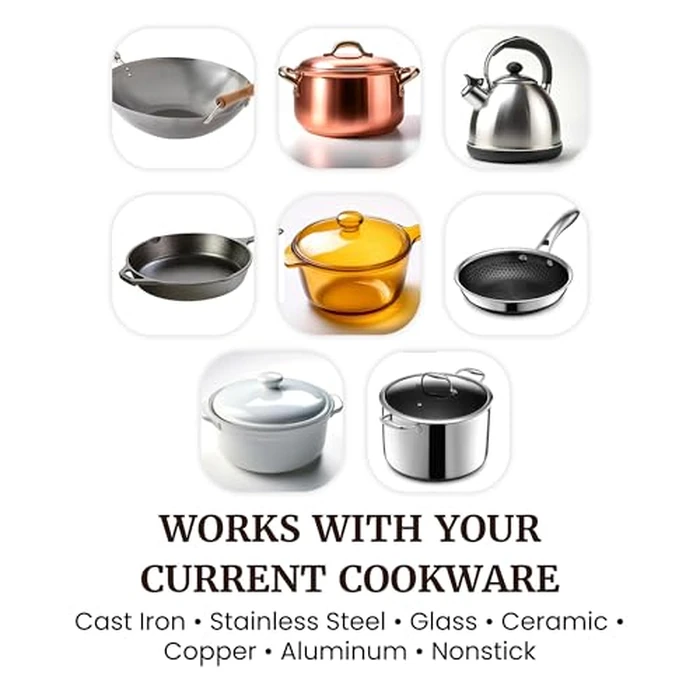 Elite Gourmet Countertop Electric Burner, 1000W Cast Iron Hot Plate, 7 Heat Settings, Portable Cooktop for RV, Dorm, Office & Small Kitchens, Road-Ready & Compact by Elite Gourmet - Image 5