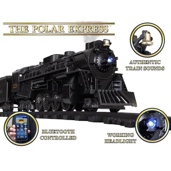 Lionel The Polar Express Battery O Gauge Toy Train Set with Remote, Locomotive, Train Cars, & Track with Authentic Train Sounds, Lights, & Water Vapor Smoke Effects for Kids 4+ by Lionel - Image 5