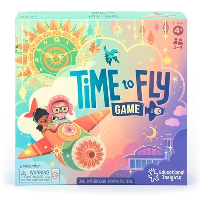 Educational Insights Time to Fly - Preschool Board Games that Teach How To Tell Time, Toy Learning Clock for Kids, Educational Board Games for Kids 4-6, Learn to Read Digital and Analog Clocks by Educational Insights - Image 2