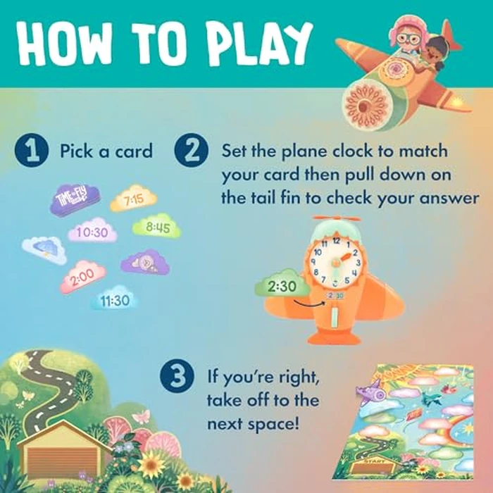 Educational Insights Time to Fly - Preschool Board Games that Teach How To Tell Time, Toy Learning Clock for Kids, Educational Board Games for Kids 4-6, Learn to Read Digital and Analog Clocks by Educational Insights - Image 4