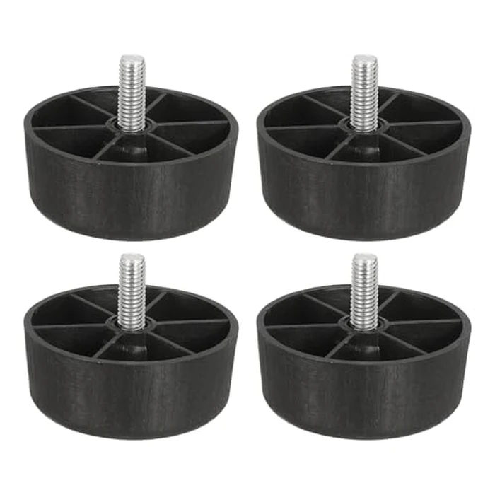 uxcell 6 Pcs M8*1.25mm x 1 x 2.4 Inch Furniture Legs, Plastic Sofa Couch Legs Tapered Replacement Legs Tapered Feet for Chair Sofa Dresser Cabinets Bed, Black by uxcell - Used - Very Good condition - CA$18.91