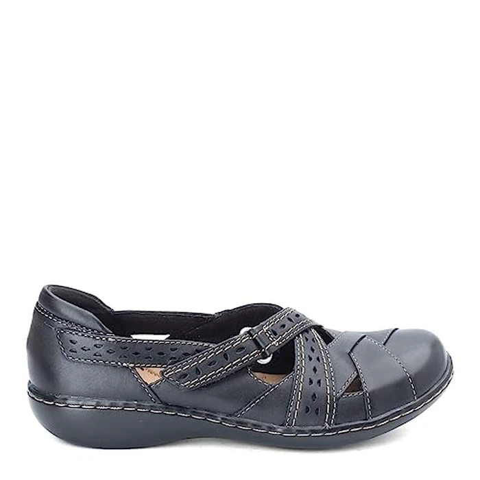 Clarks Womens Ashland Spin Q Flats, Black, 7 Wide US by Clarks - Image 3