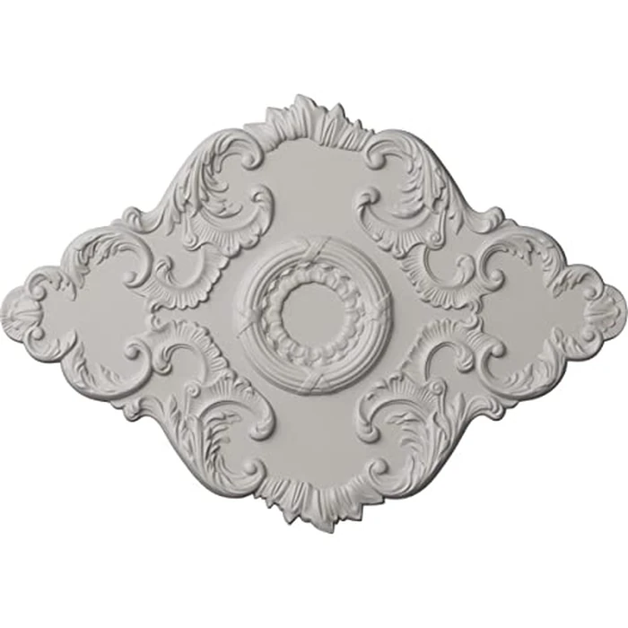 Ekena Millwork CM37X26PEUWF, Hand-Painted Ultra Pure White 37" W x 26" H x 1 3/8" P Piedmont Ceiling Medallion by Ekena Millwork - Used - Very Good condition