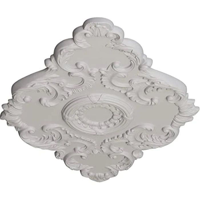 Ekena Millwork CM37X26PEUWF, Hand-Painted Ultra Pure White 37" W x 26" H x 1 3/8" P Piedmont Ceiling Medallion by Ekena Millwork - Image 2