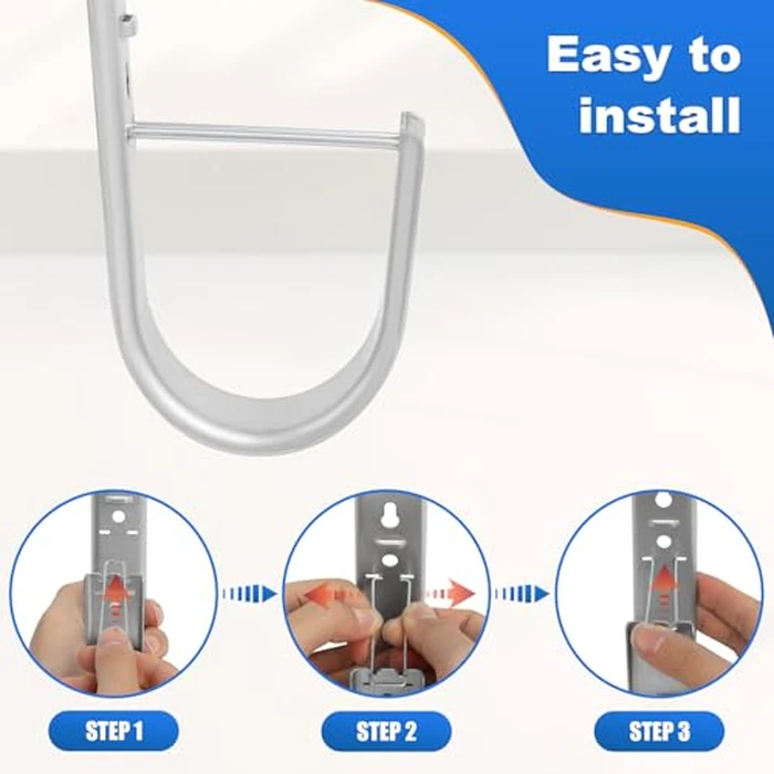 Podoy 2 Inch J Hooks for Cabling 100 Pack Cable Support Management Hook with Retainer Clips, Rust-Resistant Wall/Ceiling-Mount J Hooks for Hanging Data Center, Conduit & Network (Indoor/Outdoor) by Podoy - Image 5