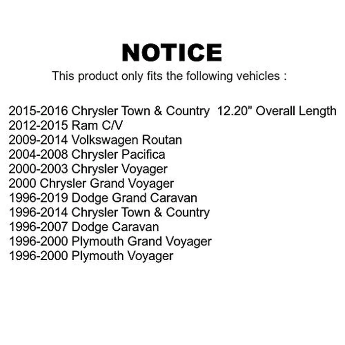 Top Quality Front Suspension Stabilizer Bar Link Kit 72-K7258 Replacement For Dodge Grand Caravan Chrysler Town & Country Ram C/V Volkswagen Routan Pacifica Plymouth Voyager by TOP QUALITY - Image 3