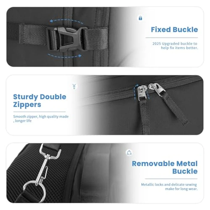 Sinaliy Travel Backpack for Men Women, Personal Item Travel Bag with Multi-Pockets, Airline Approved Carry on Backpack Fits 16inch Laptop, Waterproof Casual Backpack for College,Travel, Work by Sinaliy - Image 8