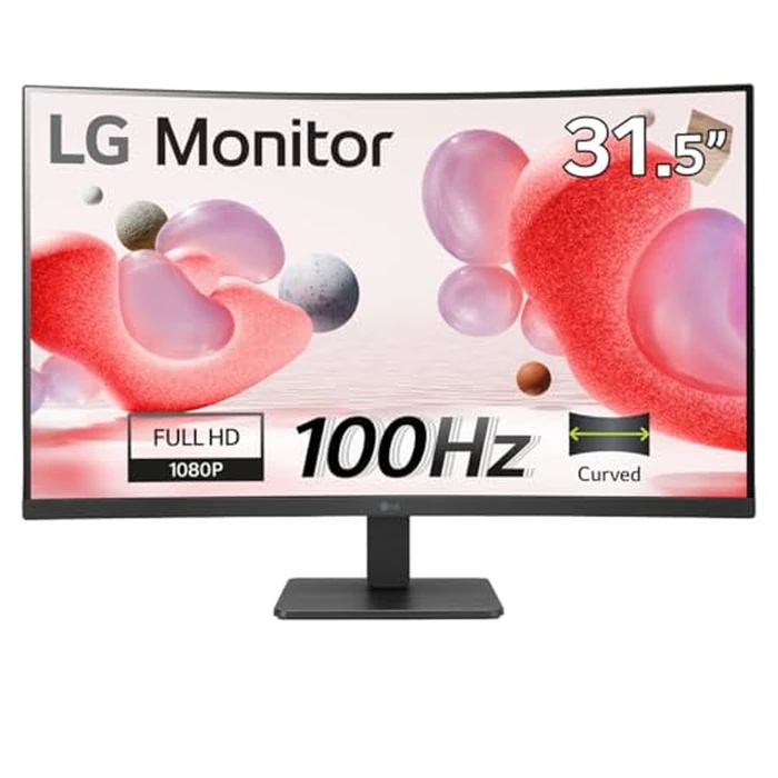 LG FHD Monitor (32MC50C-B) 31.5 inch FHD (1920x1080) Curved Display(1500R), 100Hz Refresh Rate, AMD FreeSync, Black Stabilizer, Black by LG - Used - Very Good condition