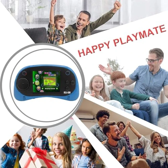 E-MODS GAMING Kids Handheld Games 16 Bit Retro Video Games Console with 220 HD Electronic Games - 2.5'' LCD Portable Travel Games Entertainment Gifts for Boys Girls Ages 4-12 (New Blue) by E-MODS GAMING - Image 6