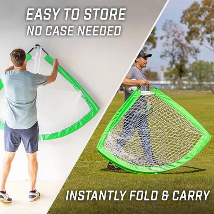 GoSports Team Tone 6 ft x 4 ft Portable Soccer Goal for Kids - Pop Up Net for Backyard - Bright Green by GoSports - Image 4