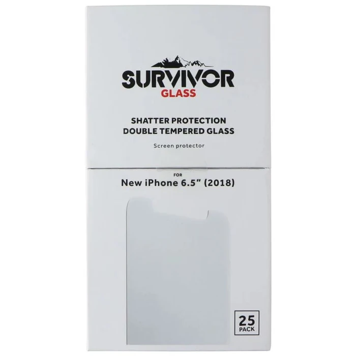 Griffin Survivor Glass Screen Protector for iPhone XS Max (25 Pack) - Clear by Griffin - Image 1