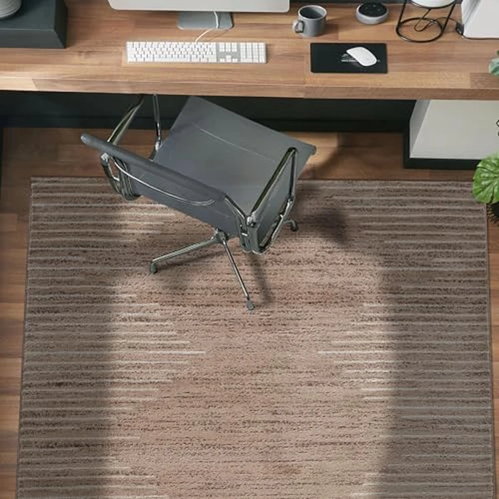 Rugshop Bohemian Stripe Stain Resistant High Traffic Living Room Kitchen Bedroom Dining Home Office Area Rug 5' x 7' Beige by Rugshop - Image 5