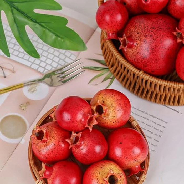 Meiwlong 15Pcs Artificial Pomegranates Fake Fruits Foam Plastic Pomegranates Decorations Faux Simulation Pomegranates Decor Home House Kitchen Party Wedding Decoration by Meiwlong - Image 6
