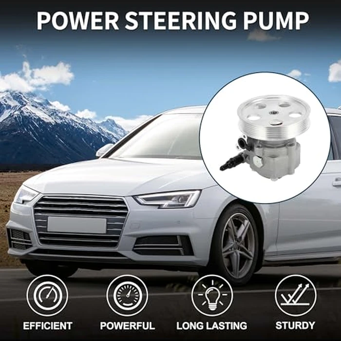 TUCKBOLD Power Steering Pump for A4 2.0L 2009-2012 for A5 2.0L 2010-2012 Consistent No.8K0-145-153-F/8K0145153F Power Assist Pump Silver Tone with Pulley 1 Pcs by TUCKBOLD - Image 2