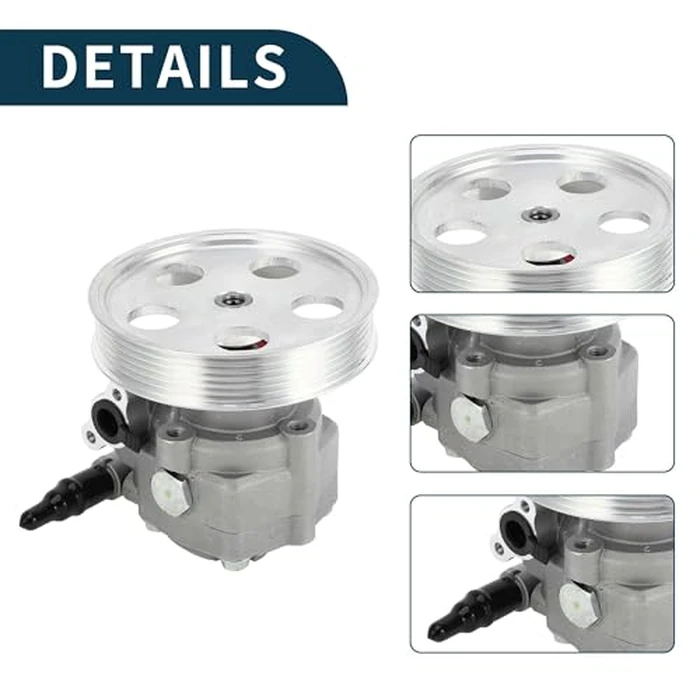 TUCKBOLD Power Steering Pump for A4 2.0L 2009-2012 for A5 2.0L 2010-2012 Consistent No.8K0-145-153-F/8K0145153F Power Assist Pump Silver Tone with Pulley 1 Pcs by TUCKBOLD - Image 4