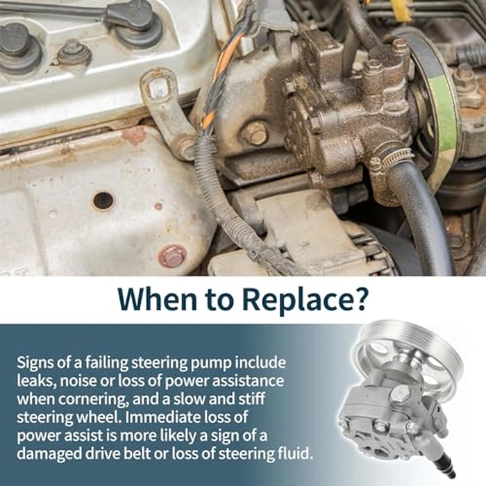 TUCKBOLD Power Steering Pump for A4 2.0L 2009-2012 for A5 2.0L 2010-2012 Consistent No.8K0-145-153-F/8K0145153F Power Assist Pump Silver Tone with Pulley 1 Pcs by TUCKBOLD - Image 8