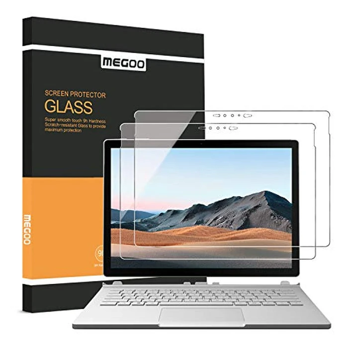 [2 Pack] Megoo Glass Screen Protector for Surface Book 3 13.5-inch (2020 Version), Easy Installation/ 9 H Tempered Glass/ HD Clear, Compatible for Microsoft Surface Book 3 Surface Pen And Protective Case by MEGOO - Used - Very Good condition - CA$22.52