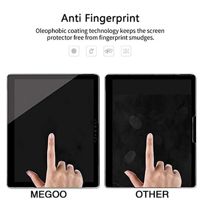 [2 Pack] Megoo Glass Screen Protector for Surface Book 3 13.5-inch (2020 Version), Easy Installation/ 9 H Tempered Glass/ HD Clear, Compatible for Microsoft Surface Book 3 Surface Pen And Protective Case by MEGOO - Image 2