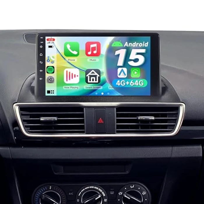 ASURE 4+64G Car Stereo Radio for Mazda 3 2014-2018 Low-end w/o OEM Screen,9” 1280x800 HD Touchscreen, Wireless CarPlay & Android Auto,Android 15,WiFi 6 Dual Band,Bluetooth,Backup Camera by ASURE - Used - Like New condition - US$89.02