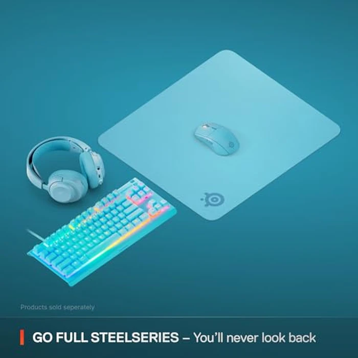 SteelSeries QcK Cloth Gaming Mouse Pad - Exclusive Micro-Woven Surface - Optimized for Gaming Sensors - Maximum Control - Size L - Aqua by SteelSeries - Image 7