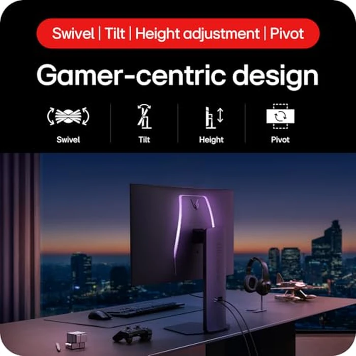LG Ultragear(TM) OLED 32GS95UV-B - 32 inch Dual-Mode Gaming Monitor | Dual-Mode (4K 240Hz FHD 480Hz) / UHD (3840 x 2160) / 0.03ms (GtG) / DCI-P3 98.5% by LG - Image 2