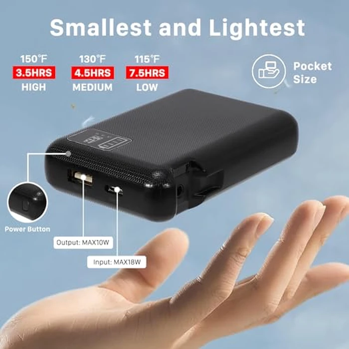 WUSTENKATZE Women's Heated Insulated Bib Overalls with Battery Pack, Black, X-Large by WUSTENKATZE - Image 5