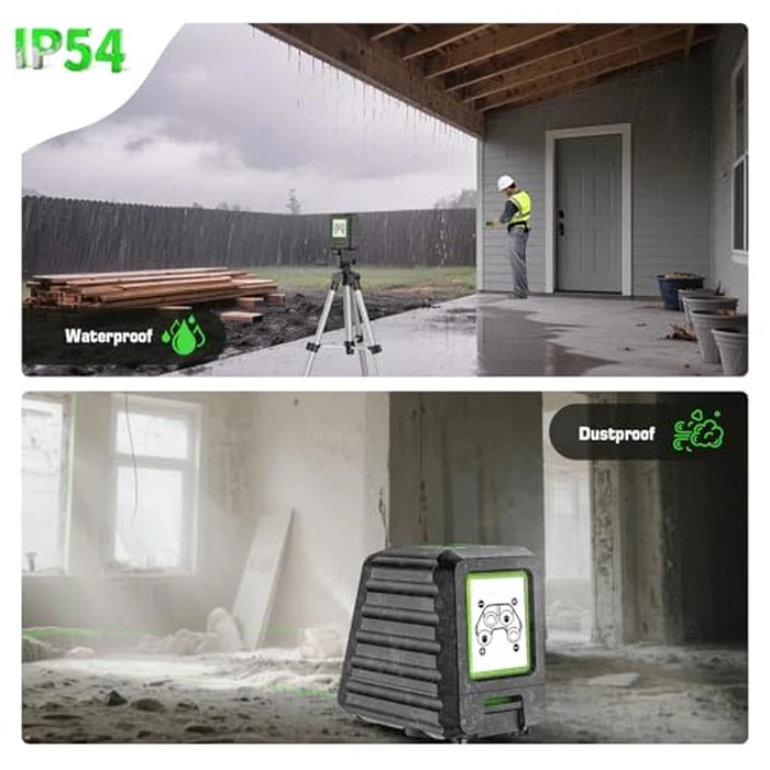 Laser Level with 40in Tripod, Huepar 150 degrees/150Ft Self Leveling Lazer Leveler Tool with Pulse Mode (197Ft), Switchable Green Cross Line for Picture Hanging, Tile, DIY/Construction Project by Huepar - Image 8