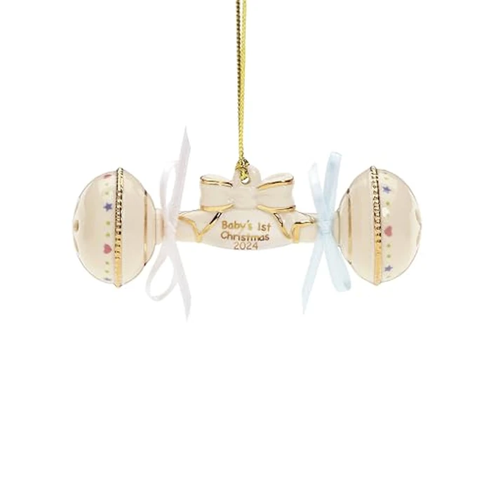 Lenox 895758 2024 Baby's 1st Christmas Rattle Ornament by Lenox - Image 1