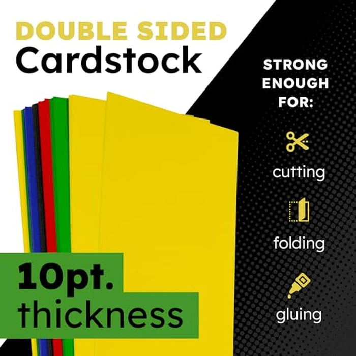 Hygloss Medium Colored Poster Board 11x14-25 Assorted Standard Color Poster Boards Bulk Pack - Red, Yellow, Green, Blue, Black - 10 Pt. Thickness Poster Board Paper, Posterboard Multipack 11" x 14" by Hygloss - Image 3