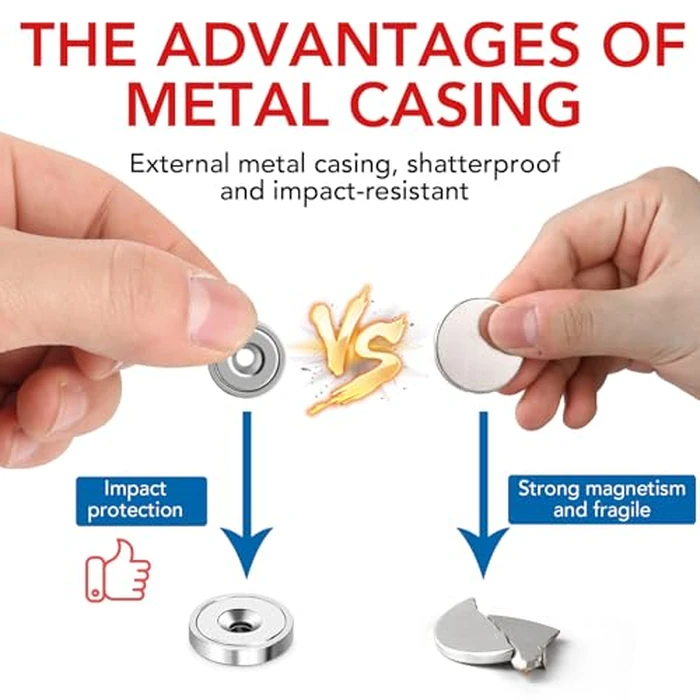 LOVIMAG 36Pcs Neodymium Cup Magnets, 20lbs Strong Rare Earth Magnets, Waterproof Pot Magnet with Countersunk and Screw Ideal for Tool Room,Science,Craft,Office-0.63x0.19inch by LOVIMAG - Image 2