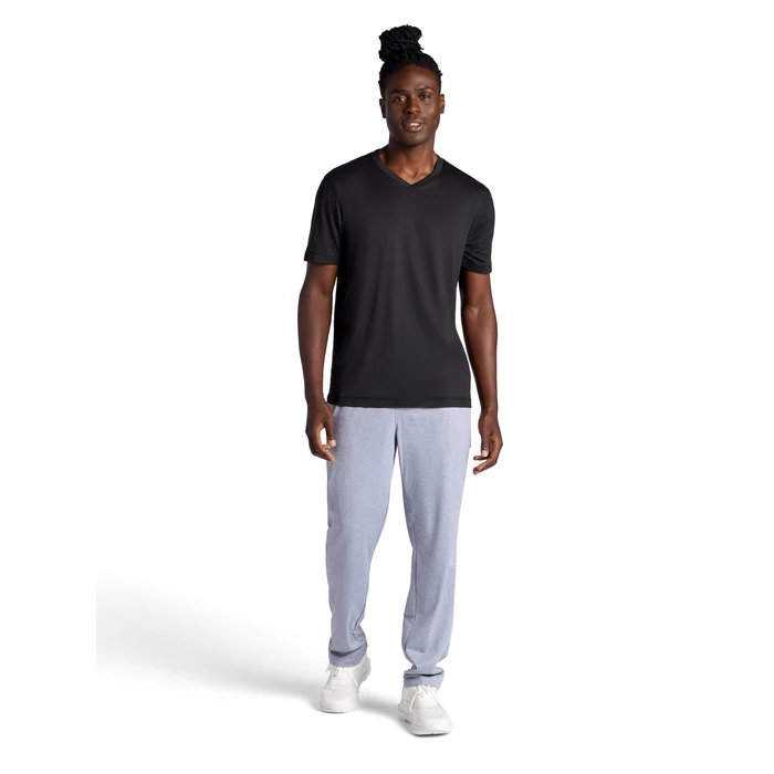 Gaiam Men’s Everyday Basic V-Neck Top, Standard Fit, Stretch Midweight Material, Black, X-Large by Gaiam - Image 3