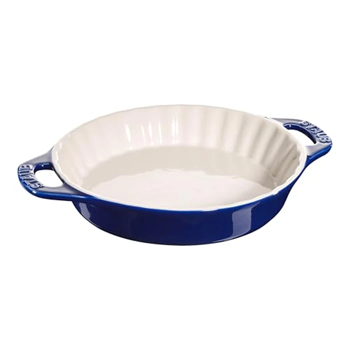 Zwilling J.A. Henckels 40511-165 Staub Ceramic Pie Dish 1.25 qt./1.2 L, Blue 25.4 x 25.4 x 5.08 cm by STAUB - Image 1