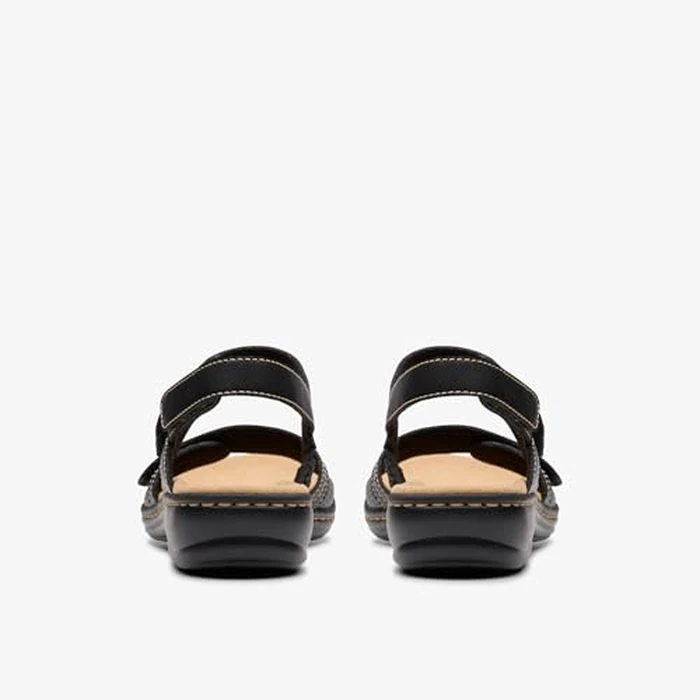 Clarks Collection Women's Leisa Meadow Sandal, Black Leather, 8 N US by Clarks - Image 5