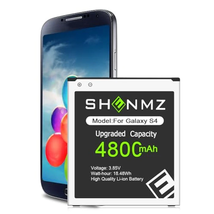 Galaxy S4 Battery, [Upgraded] 4800mAh Li-Polymer EB-B600BE Replacement Battery for Samsung Galaxy S4 EB-B600BE,AT&T I337,Verizon I545,Sprint L720,T-Mobile M919,R970,I9500,I9505 by SHENMZ - Image 1