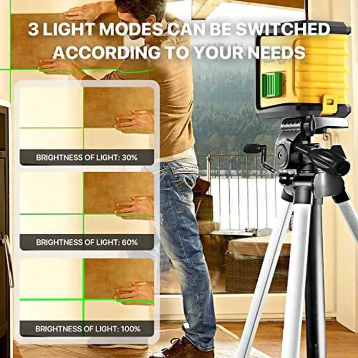 Self Leveling Laser Level with Tripod,DEGLASERS Green Cross Line Laser Level,Lazer Leveler Tool for Picture Hanging Construction Floor Tile Wall Home Renovation, Indoor Project, Battery Included by DegLasers - Image 4