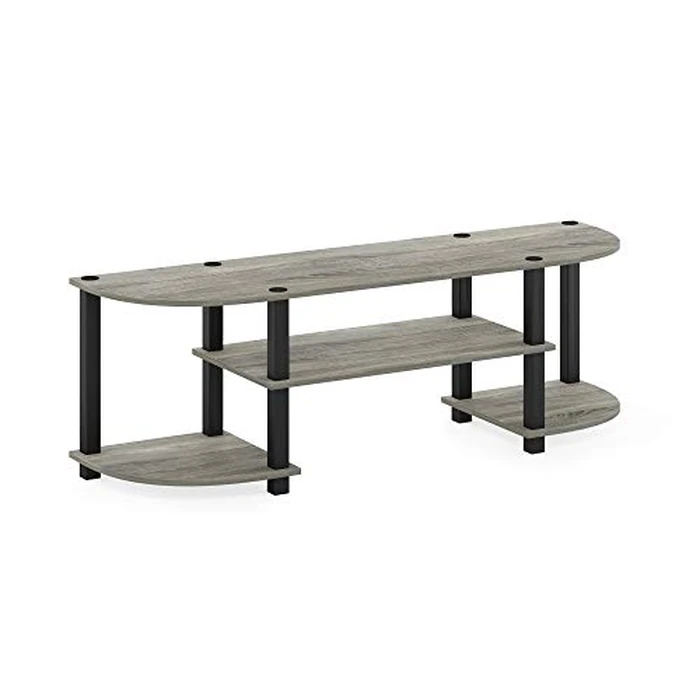 Furinno TURN-S-TUBE TV Stand, Wide Entertainment Center, TV Console for TV up to 55 Inch, for Living Room, Bedroom, Oak Grey by Furinno - Image 5