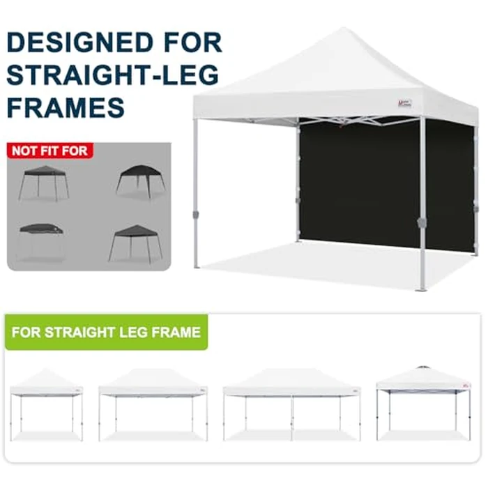 MASTERCANOPY Instant Canopy Tent Sidewall for 10x10 Pop Up Canopy,1 Pack (10x10 Feet, Black) by MasterCanopy - Image 5