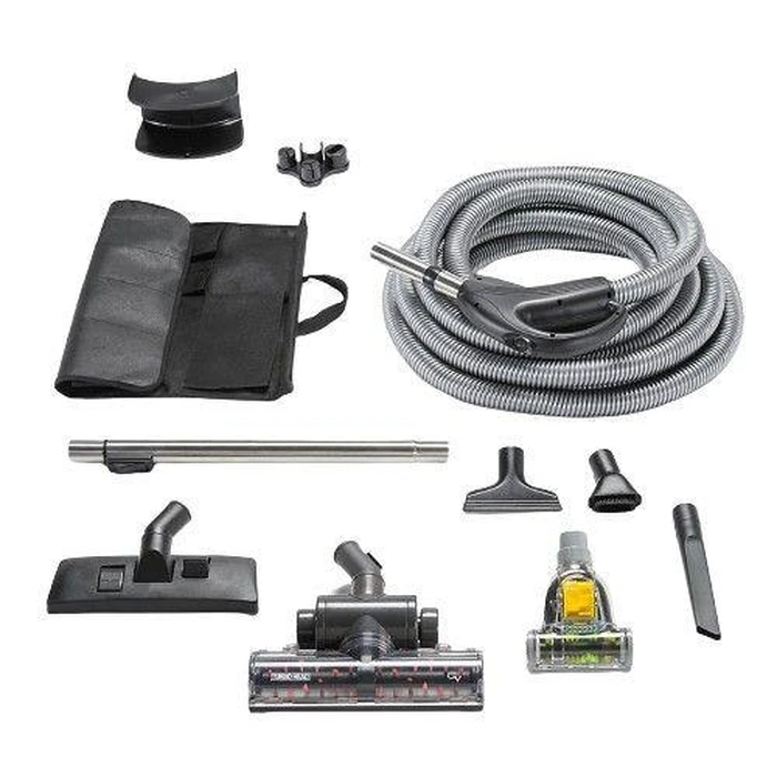 GV Universal Central Vacuum Hose Kit with Turbo Nozzles - Black/White by GV - Refurbished - Excellent condition