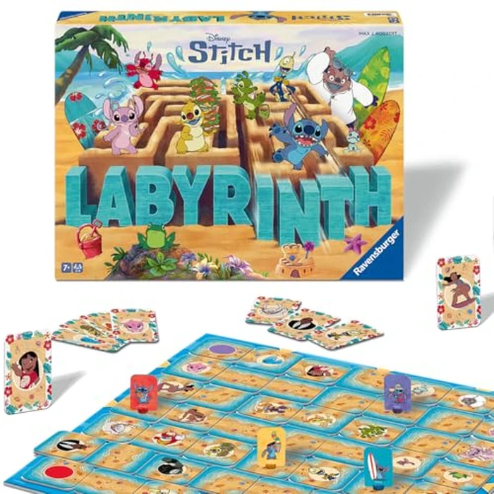 Ravensburger Stitch Labyrinth Board Game - A Strategic Maze Challenge for Family Game Nights Featuring Favorite Disney Characters - 2-4 Players - Kids & Adults Ages 7+ by Ravensburger - Image 1