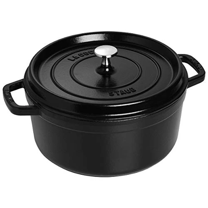 ZWILLING J.A. HENCKELS 40500-241 Staub Round Cocotte 4 qt./3.8 L, Large, Black by STAUB - Used - Good condition - CA$137.81