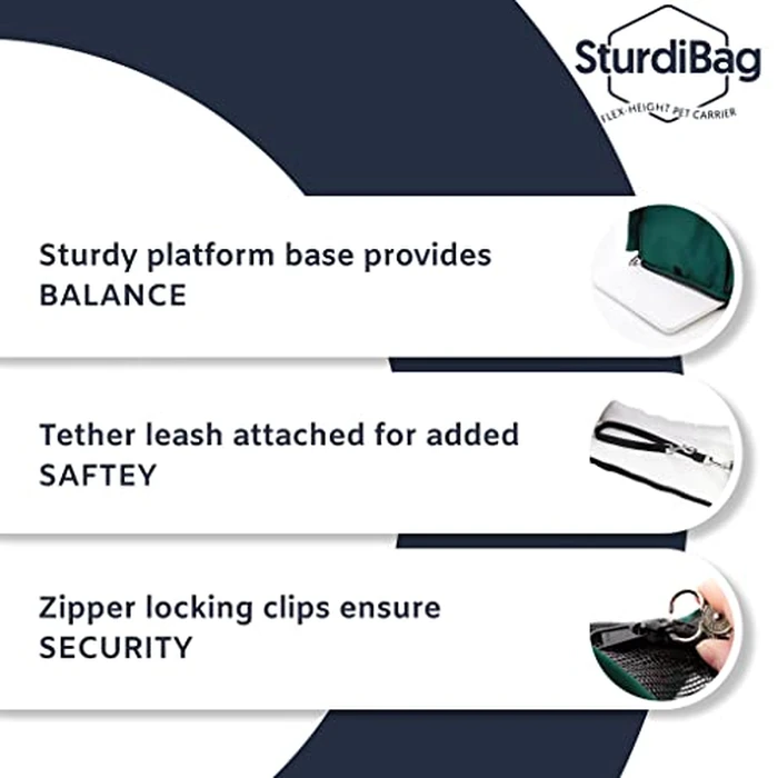 SturdiBag XL Pet Travel Carrier: Flexible Height for Cat and Dog Soft Sided with Safety Clips and Seatbelt Straps | Earthy TAN, 20" x 16" x 12" (PN: SB3-PRO-ET) by STURDI PRODUCTS - Image 4
