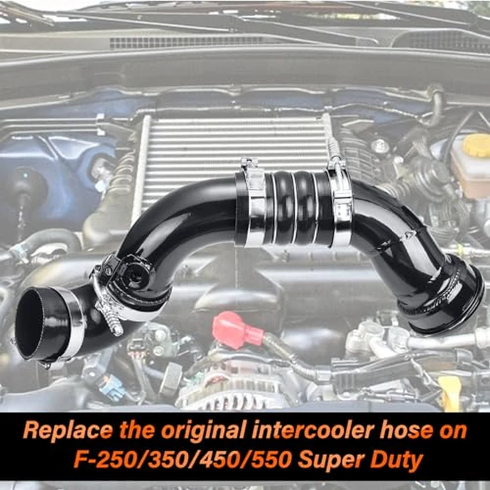 667-300 Cold Side Intercooler Pipe Upgrade Kit,Turbocharger Intercooler Hoses & Hose Clamps Compatible with Ford F-250/350/450/550 Super Duty 2011-2016 6.7L V8 Diesel,Black，Replace 667-300 by JINGTAO88 - Image 3