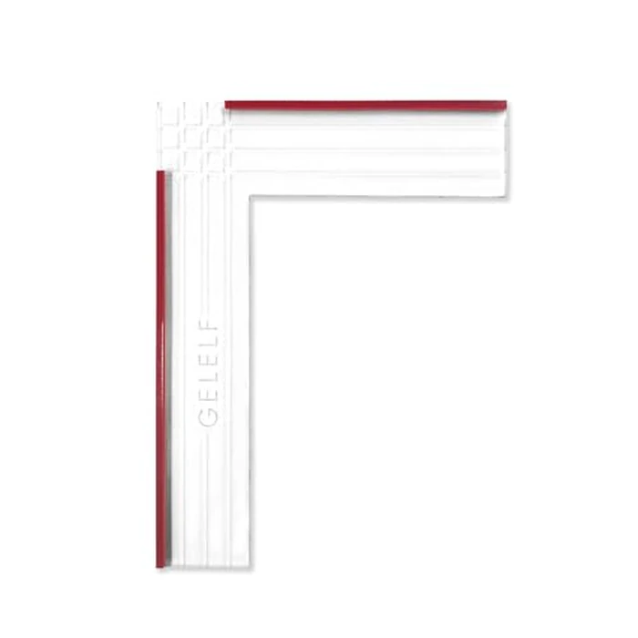 GELELF Paper Positioning Tool - Gel Plate Printing Placement Tool Paper Alignment Layering for Gel Printing Printmaking Card Making Supplies, L Square Ruler (Red, Small: 15 x 20 cm(6 x 8 in)) by GELELF - Image 1