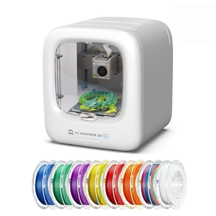 AOSEED 3D Printer for Kids, AI-Powered Fully Assembled 3D Printer with Up to 400mm/s Speed, Auto Leveling, 1500+ Models & 16+ Modules, Includes 8 PLA Filaments for Home and School Use, X-MAKER JOY AI+ by AOSEED - Used - Like New condition - US$255.25