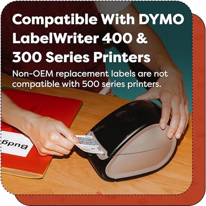 Aegis Adhesives - 1" X 1-1/2" Replacement for DYMO 30347 (12 Rolls/9000 Labels) Direct Thermal Library Book Spine Labels - Compatible with LabelWriter 450, 450 Turbo, 4XL Printers (NOT 550, 5XL) by Aegis Adhesives - Image 5
